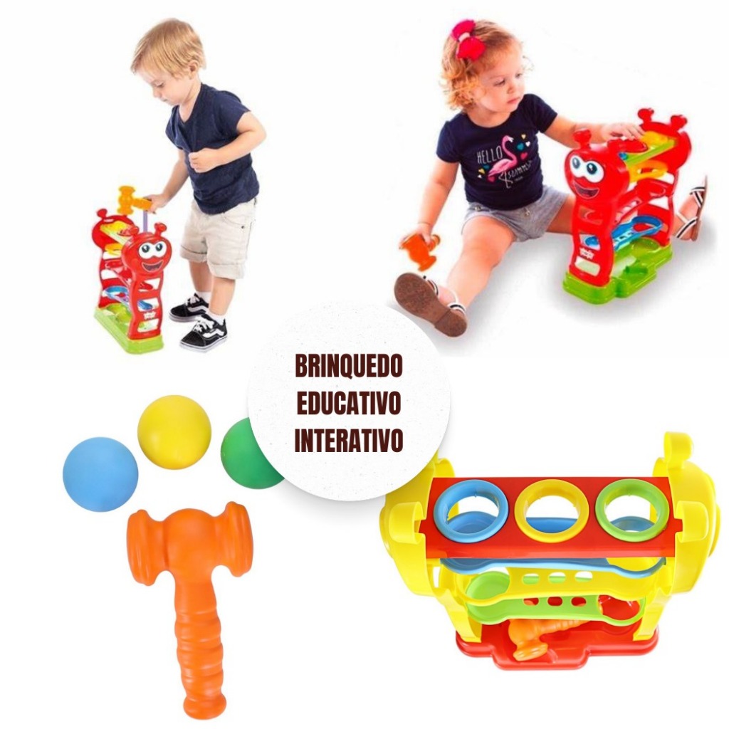 Baby Peia Brinquedo De Bater Com Martelinho Bebês Presente