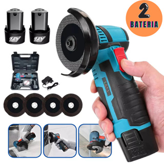 Esmerilhadeira Lixadeira Recarregável Portátil 76mm 12v Angular S/fio Serra Mármore de 2 Baterias em Oferta na Shopee