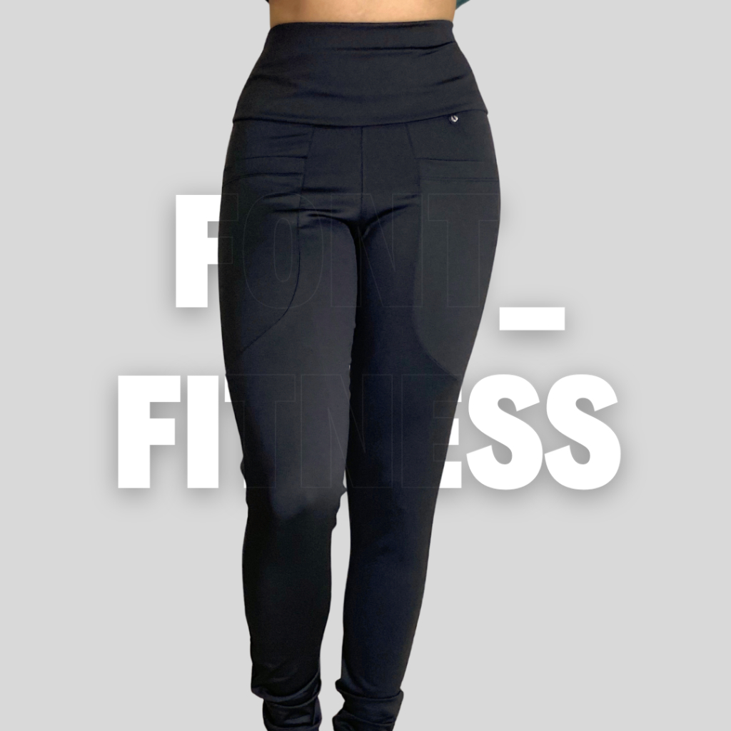 Calça Legging Feminina Academia Cintura Alta Legging Bolso Fitness