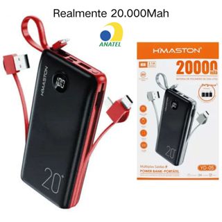 Carregador Portátil Realmente 20000Mah Turbo Power Bank Com Tela Lcd 100% Original em Oferta na Shopee