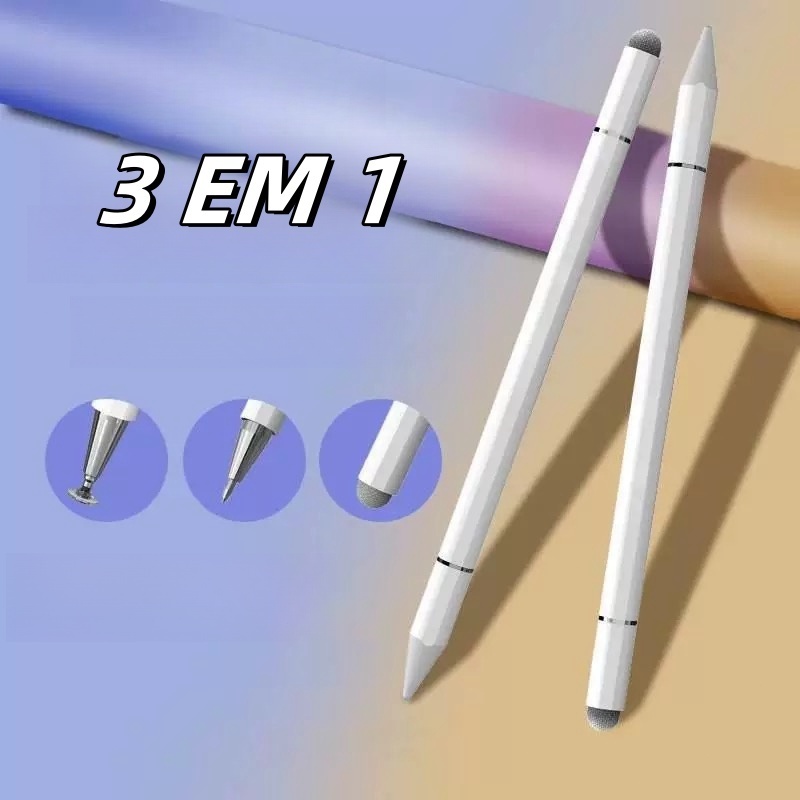 3 EM 1 Caneta Touch Screen Ponta Fina Desenho IPad IPhone Android Alta Precisão Universal Design Grafico K1