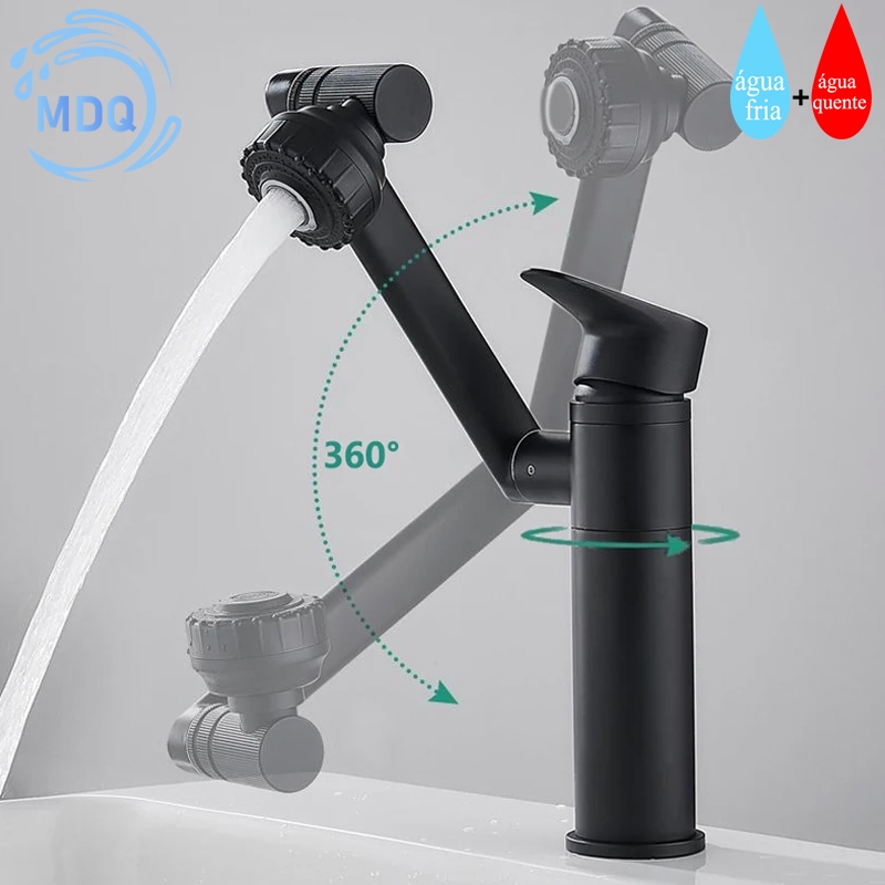 Torneira Misturadora Giratória Água Fria e Quente - Torneira Moderna para Cozinha com Mangueira em Oferta na Shopee