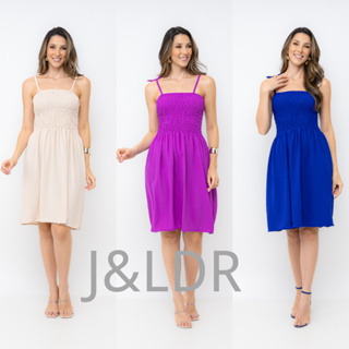 Vestido/curto/liso /com alça amarra  Lastex cod: 2005 em Oferta na Shopee