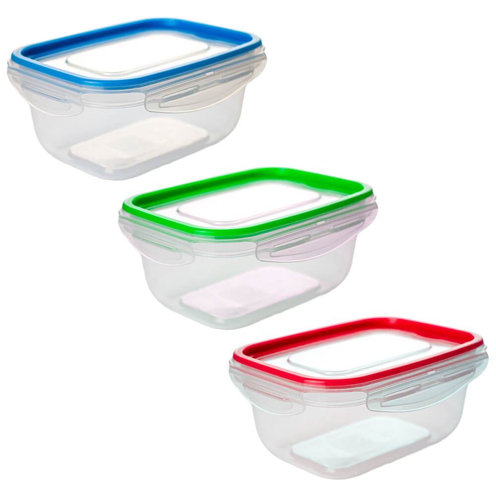 Pote Hermético De Plástico Com Travas Retangular 1l - Tritec em Oferta na Shopee