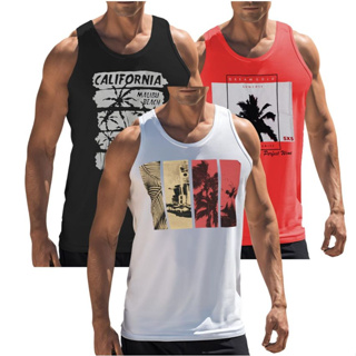 Kit 3 Camiseta Regata Masculina Algodão Cores do Verão em Oferta na Shopee