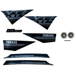 Kit Adesivos Faixa Compatível Xtz Crosser 150 2021 2022 Preta