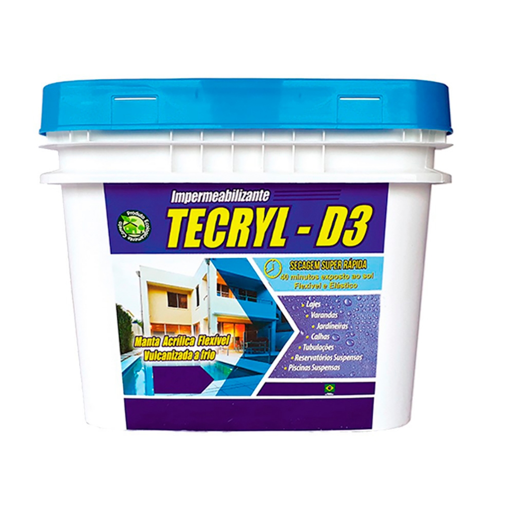 Impermeabilizante Acrílico 4kg Tecryl D3 - Home & Living