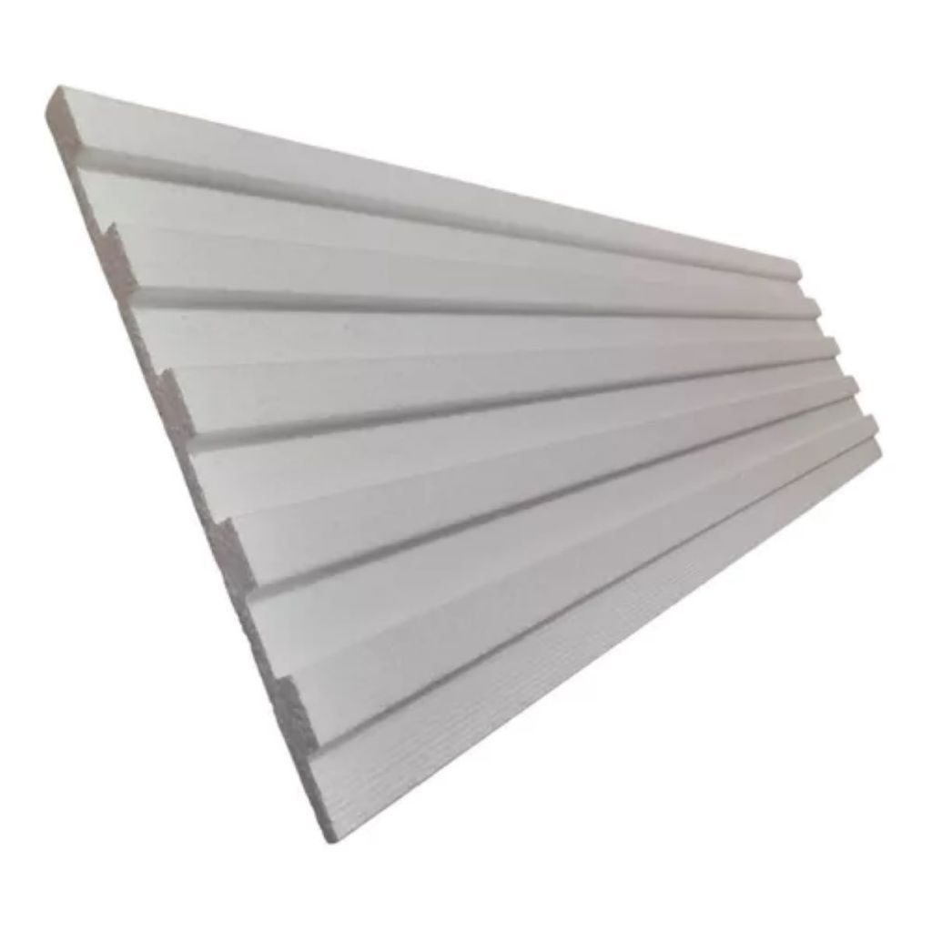 Painel Ripado Lambril Placas Molduras 30cm x 100cm kit 8 placas Roda Meio Isopor Acabamento Parede