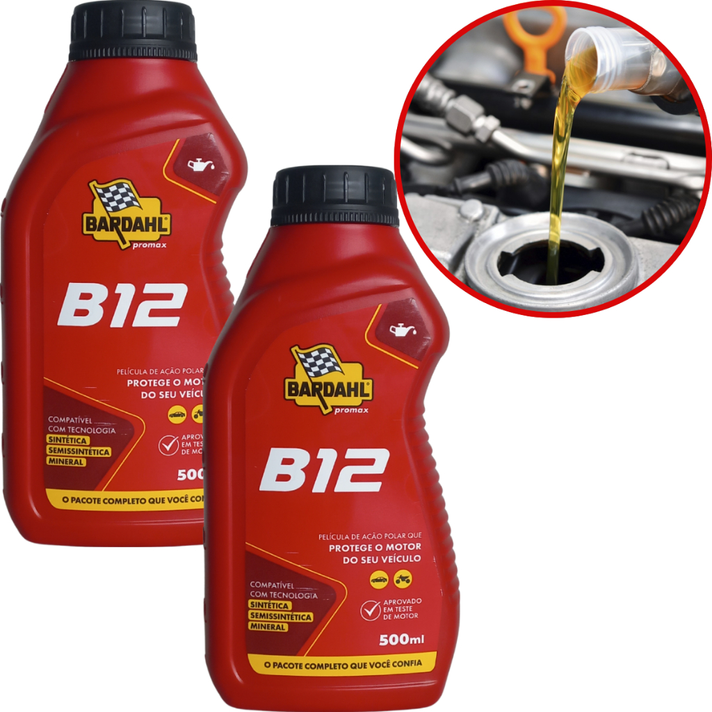 2 Aditivos Para Óleo Motor Original Bardahl B12 Plus 500ml em Oferta na Shopee