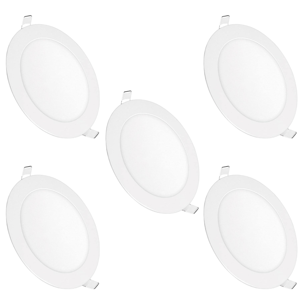 Kit 5 Luminaria Painel Plafon Embutir Bivolt Redondo 12w Led Teto - ELGIN em Oferta na Shopee