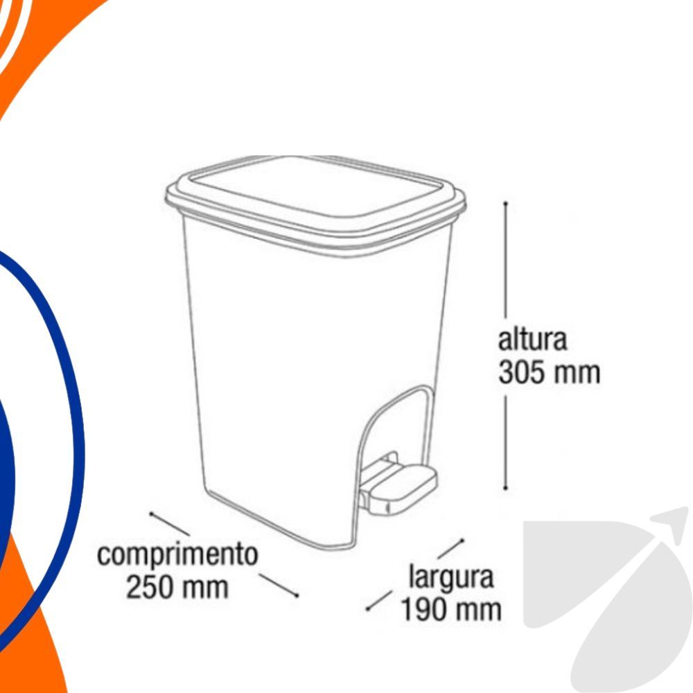 Kit Lixeira 7 Litros + Lixeira Pia 5 Litros + Porta Detergente + Escorredor Louça