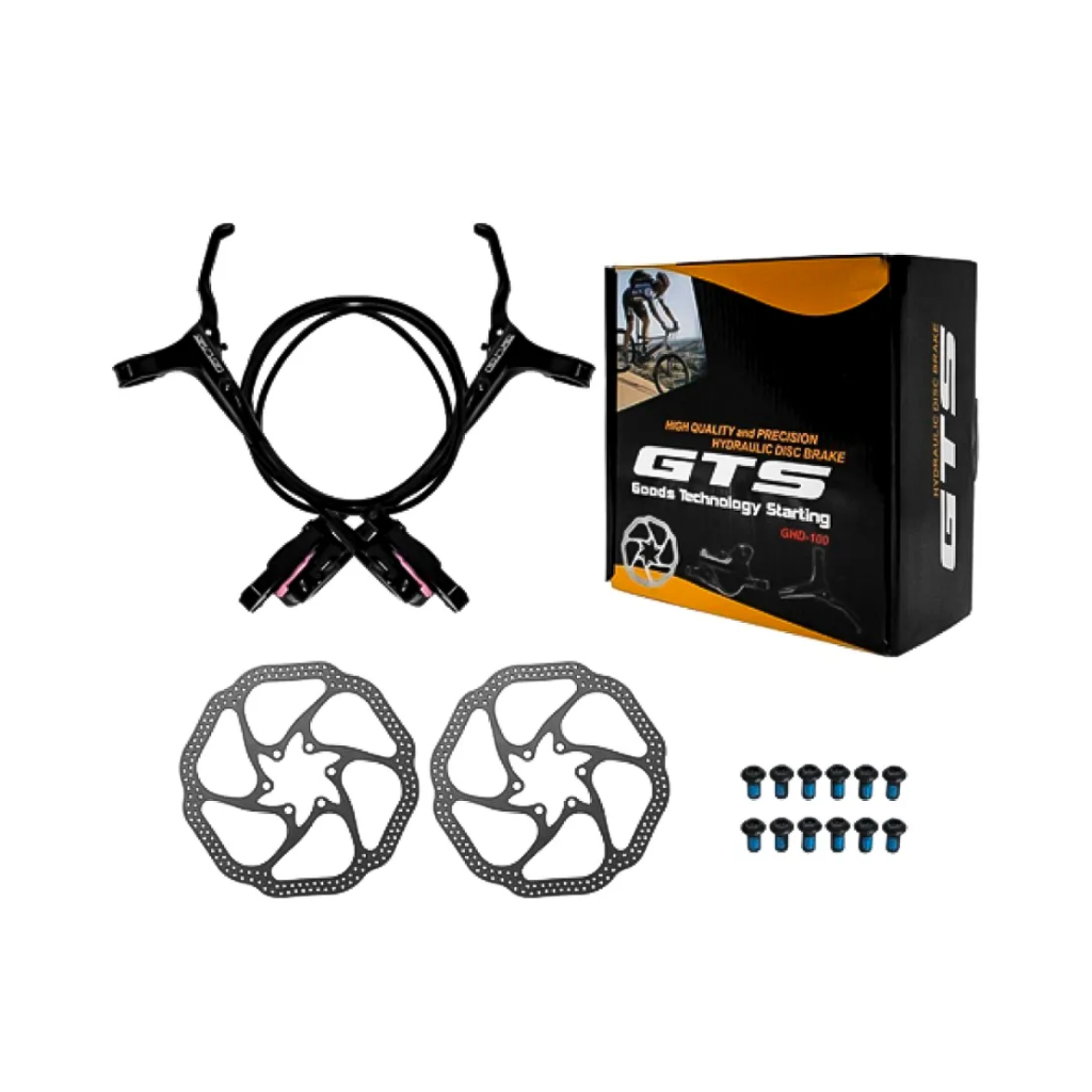Par De Freio Hidráulico Para Bicicleta GTS Tipo Shimano Completo Com Discos Rotores em Oferta na Shopee