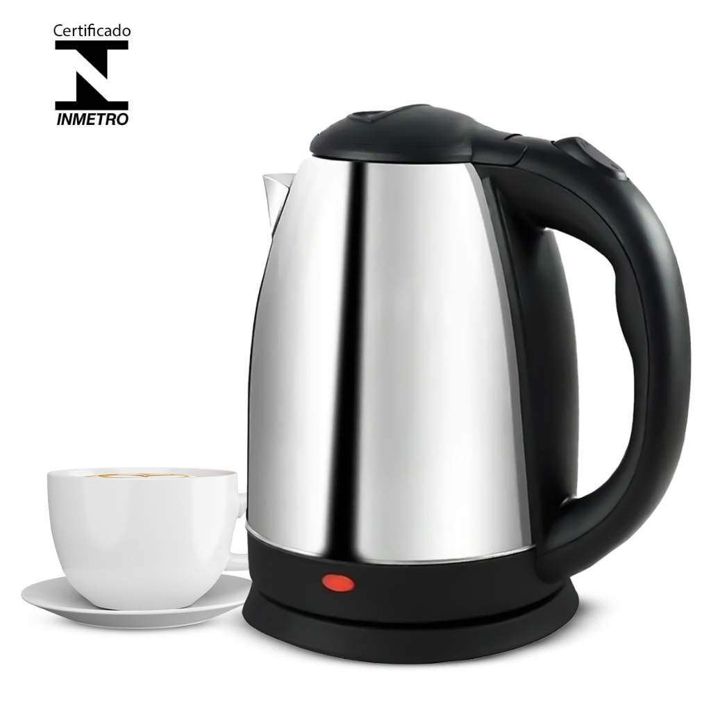 Chaleira Elétrica Térmica Bule Com Tampa Inox 1,8L