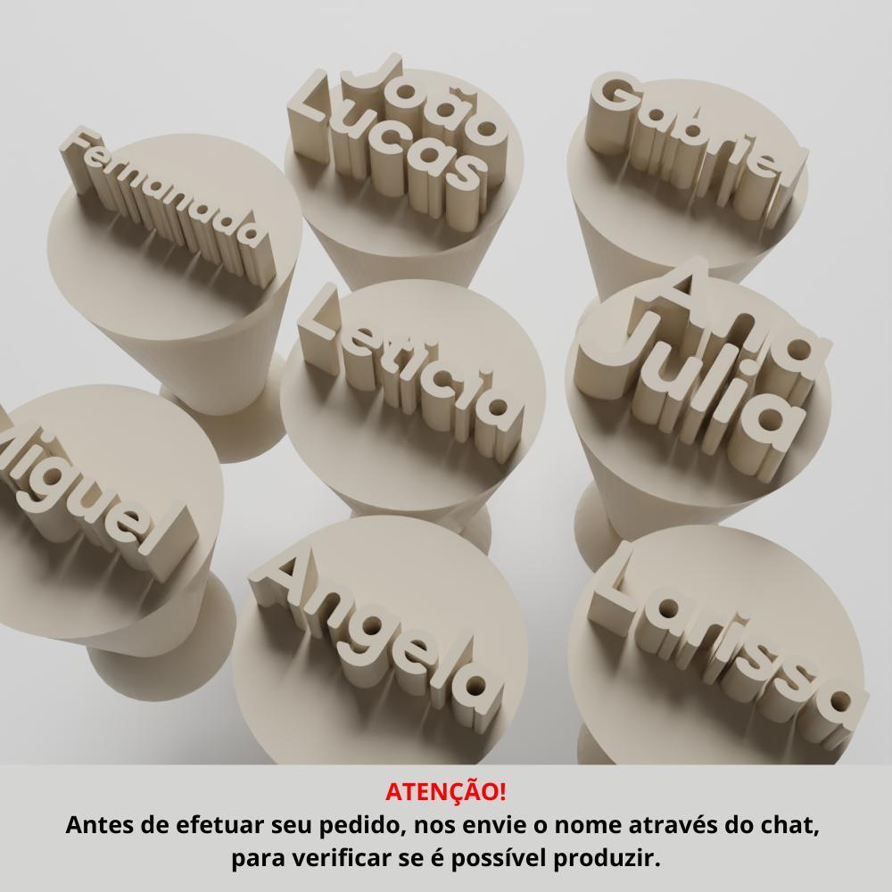 Carimbo para docinho/brigadeiro - Nome letra de forma em Oferta na Shopee