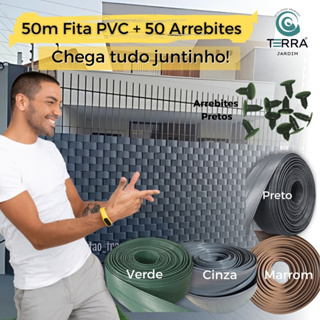 Protetor de Portão 50 METROS(10 cm de altura) + Arrebites COMBO Varias Cores - Rende até 5m² em Oferta na Shopee