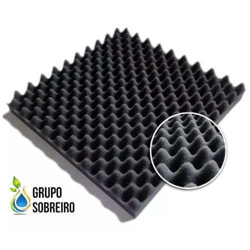 Espuma Acústica Anti Chamas  50 x 50 x 2cm 10 Placas - C.O em Oferta na Shopee