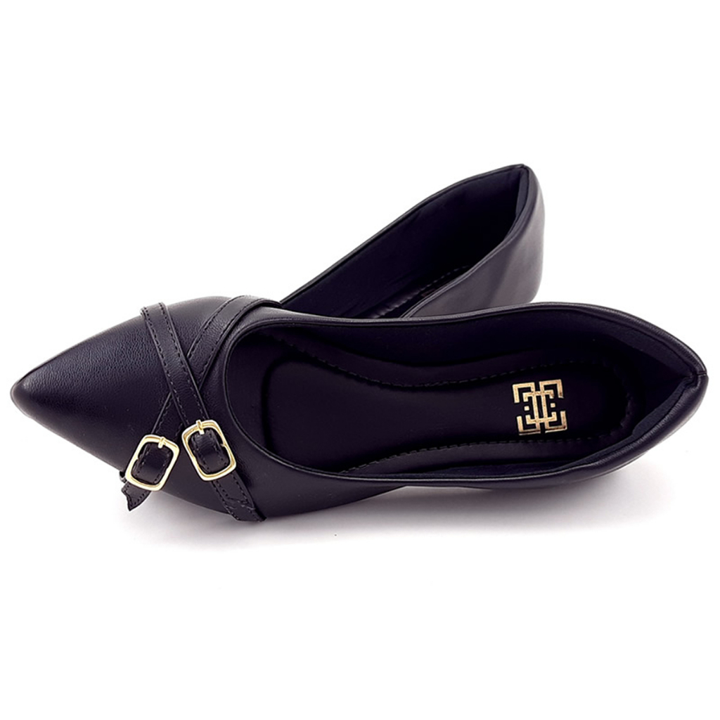 Sapatilha Feminina Total Conforto Elegante Tiras Fivela