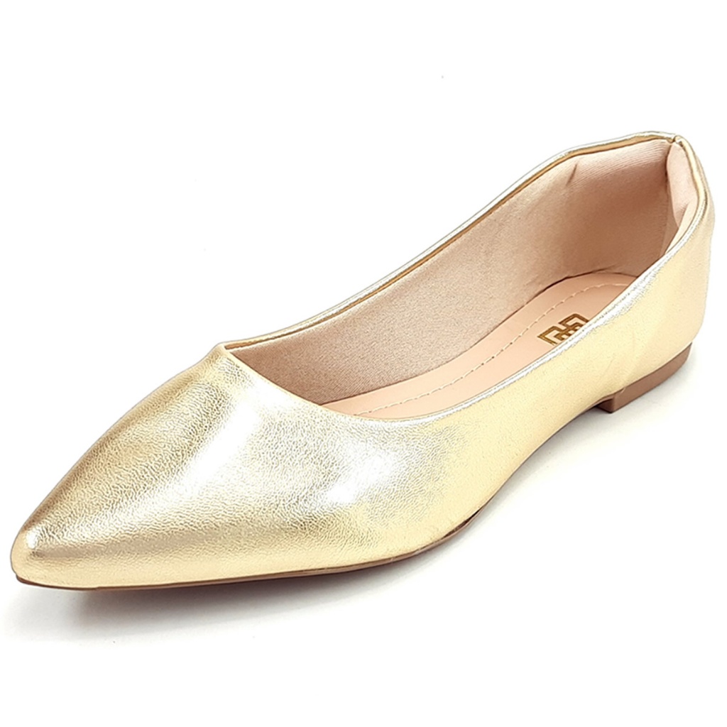 Sapatilha Feminina Metalizada Festa Casual