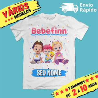 Camiseta Infantil Unissex BebeFinn Personalizada com nome (Opcional) em Oferta na Shopee