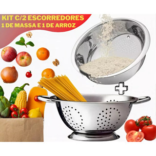 Escorredor De Macarrão Aço Inox OU de Escorredor de Arrroz Aço Inox
