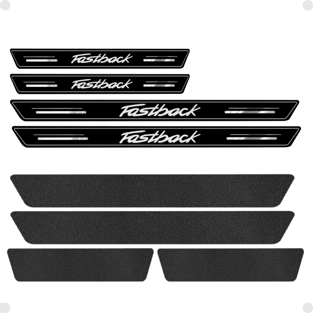 Kit 8 Peças Soleira Protetor de Porta Fiat Fastback 2022 2023