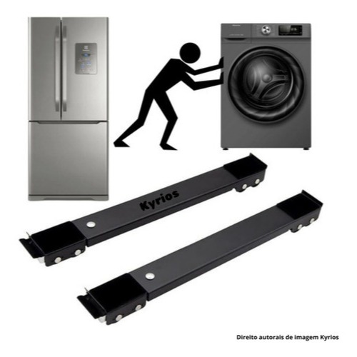 Suporte De Base Com Rodinha Para Geladeira Fogão Máquina Lavar Lousa Base Carrinho até 200kg em Oferta na Shopee