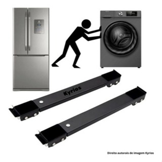 Suporte De Base Com Rodinha Para Geladeira Fogão Máquina Lavar Lousa Base Carrinho até 200kg em Oferta na Shopee
