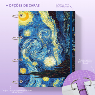 Caderno Argolado Universitário, caderno de argola, folhas reposicionáveis, fichário. em Oferta na Shopee