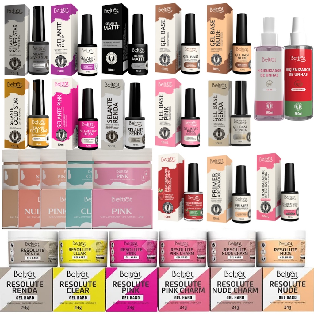 Beltrat Linha Completa Todos os Produtos Gel Unhas Alongamento Selante Desidrat Prep Base Construtor