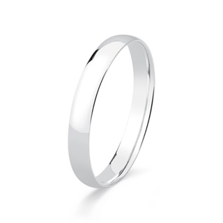 Aliança abaulada 3mm prata 925 em Oferta na Shopee