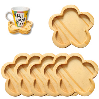 6 Porta Copos Pires Xícara Caneca Madeira Formato Flor em Oferta na Shopee