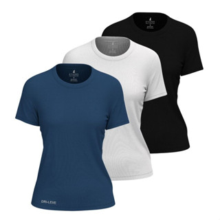 Kit 3 Camisetas Feminina Dri leve Básica Lisa Proteção Solar UV Térmica Camisa Blusa Trein...