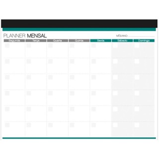 Planner de Mesa Mensal, 214 x 280mm, 24 folhas, Spiral - PT 1 UN em Oferta na Shopee