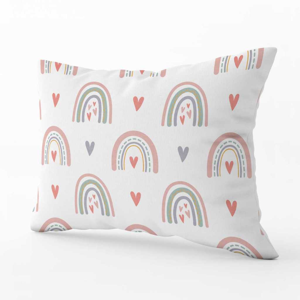 Fronha Avulsa Infantil para Travesseiro Arco Iris Menina