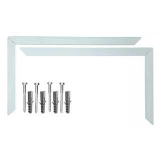 2 Suporte Mão Francesa Reforçada 40cm Branca Mais Parafusos em Oferta na Shopee