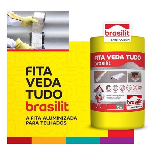 Manta Asfáltica 45cmx10m Brasilit Aluminizada Adesiva em Oferta na Shopee