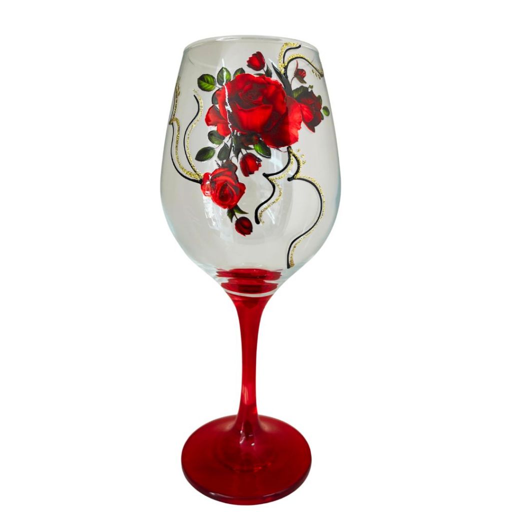 Taça Barone Pomba Gira Preta E Verm/flores Vermelhas em Oferta na Shopee