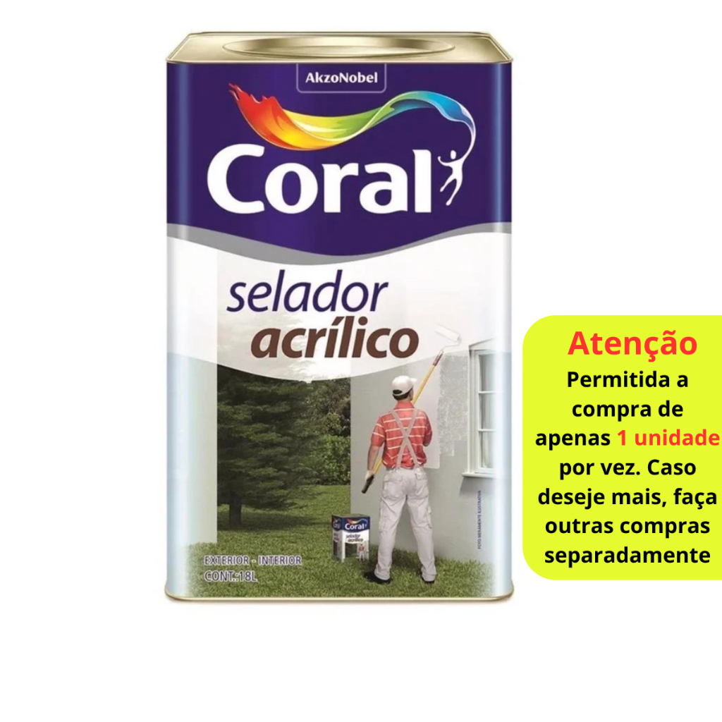 Coral Selador Acrílico 18 Litros - Branco em Oferta na Shopee