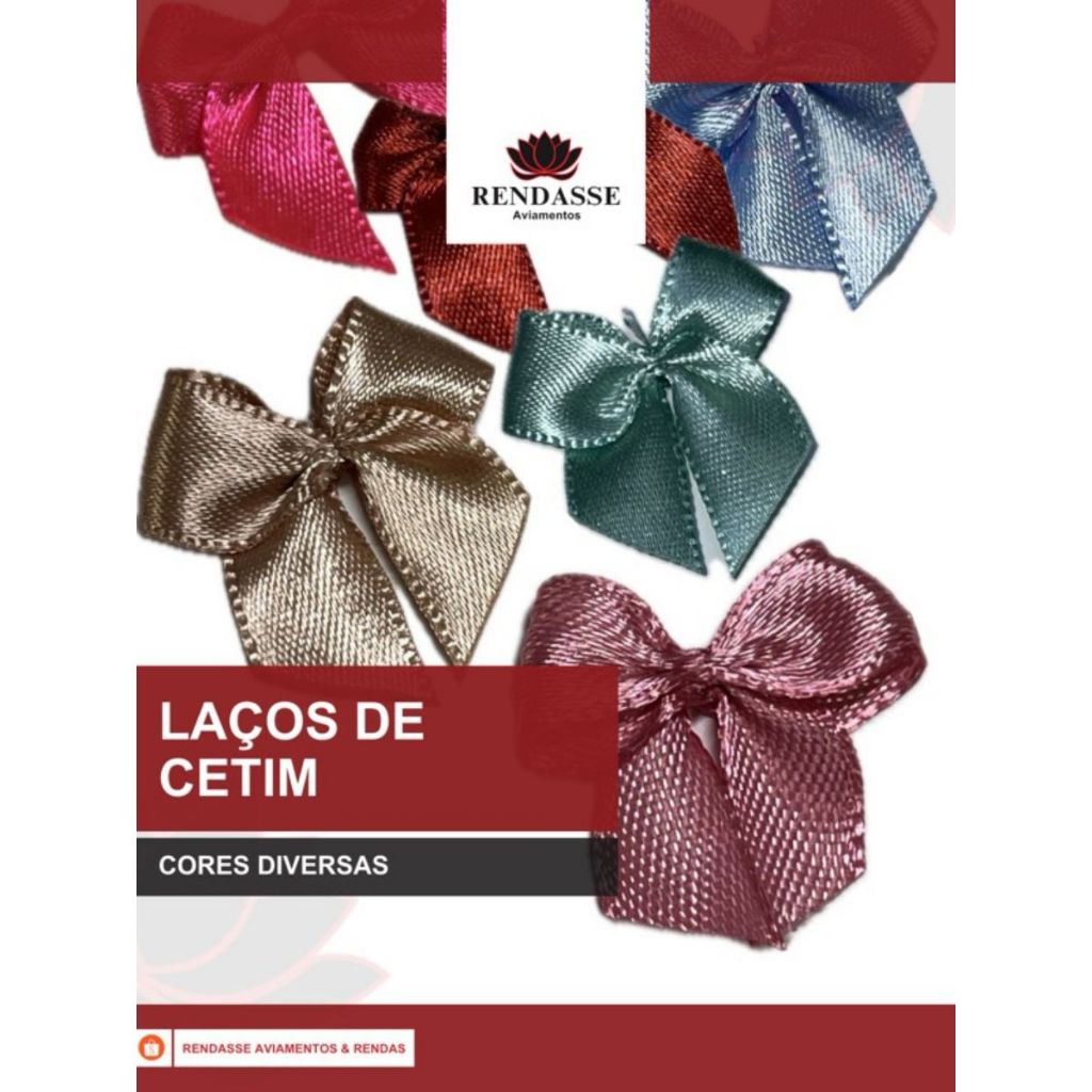 Kit 30 Unidades De Laço Gravatinha Confecção Cores Diversas