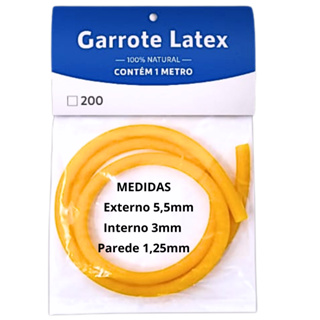 Látex Borracha Tripa Mico Elástico Garrote  Nº200 - 1 Metro em Oferta na Shopee