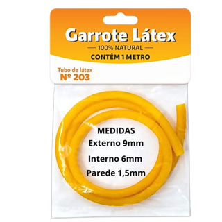 Elástico Garrote Látex Borracha Tripa Mico 1 Metro Nº203 em Oferta na Shopee