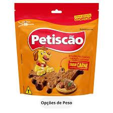 Bifinho Mastigável Carne Petiscão Formato Ossinho Pacote 1 kg ( SUPER MACIO )
