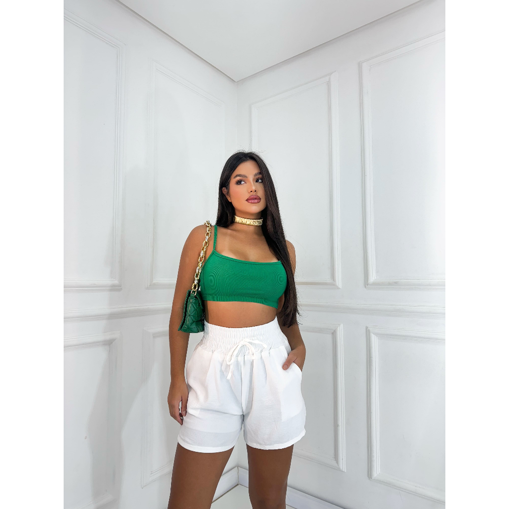 Short duna básico com bolso elástico com forro