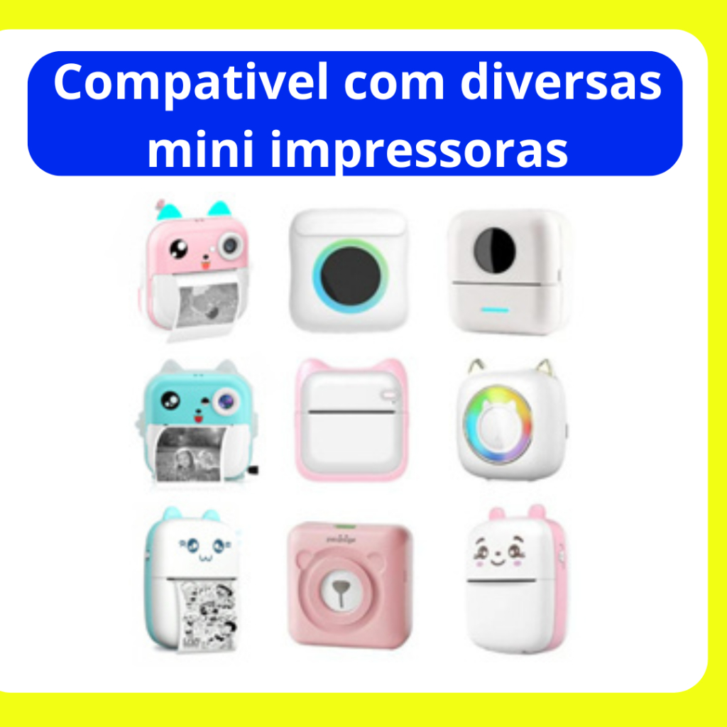 Kit 3 Bobina  Térmica  57x30mm Branco Rolo Para Mini Impressora Portátil