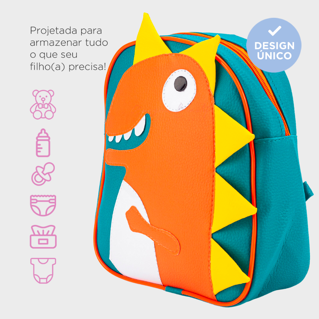 Mochila Para Passeio Infantil Alça Regulavel De Costas Confortável Desenho Menino E Menina — imagem 2 de 2
