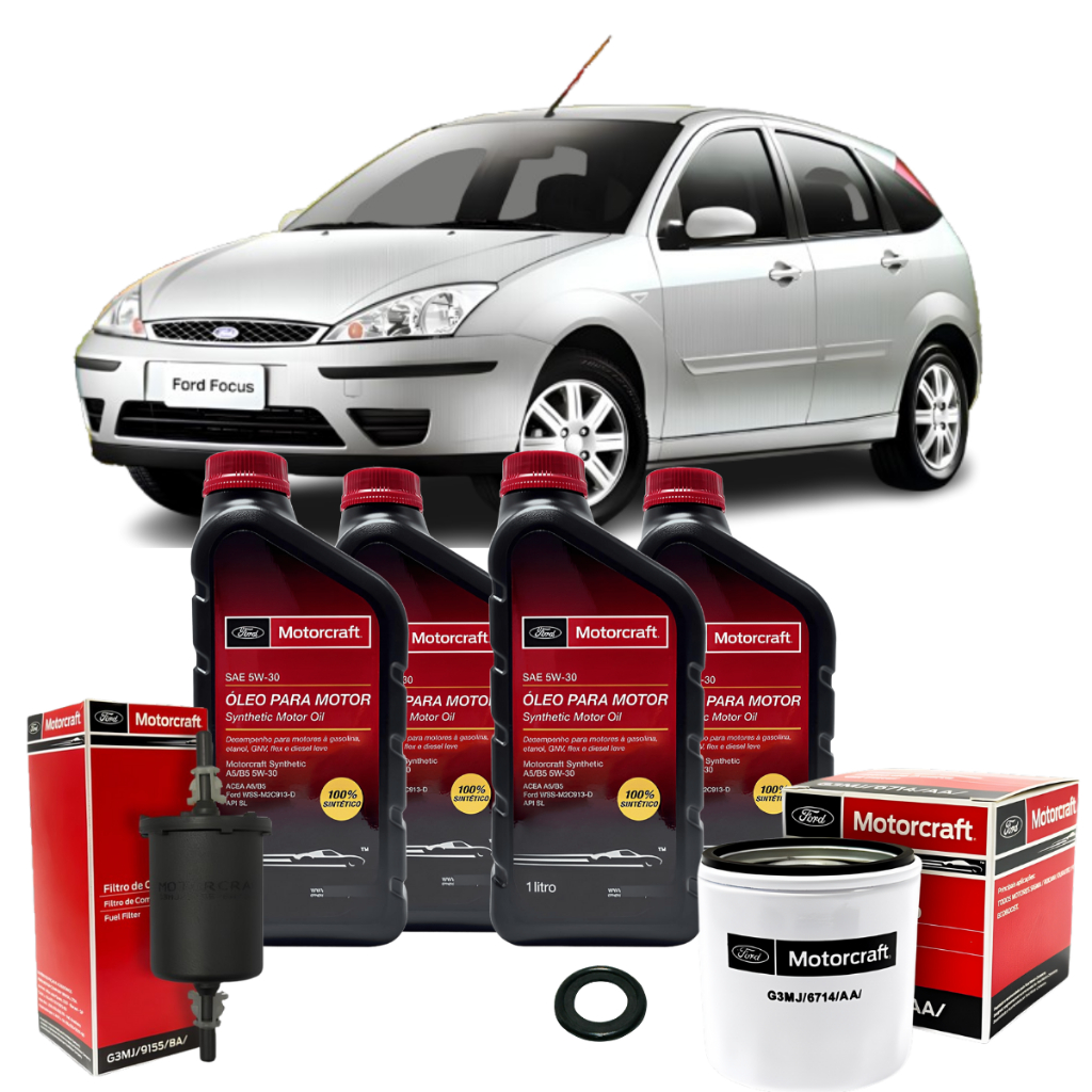 Kit Revisão Troca Óleo Ford 5w30 Focus Zetec 2007 2008 2009 Original Ford