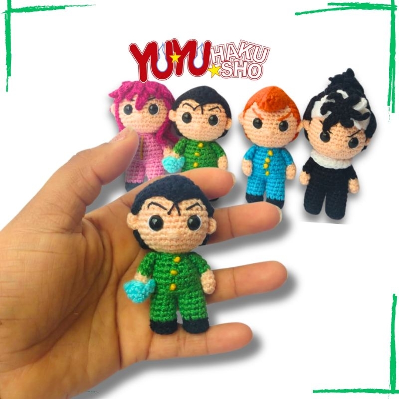 Yu Yu Hakusho Amigurumi Figures Yusuke Kuwabara Kurama Hiei Tohashi