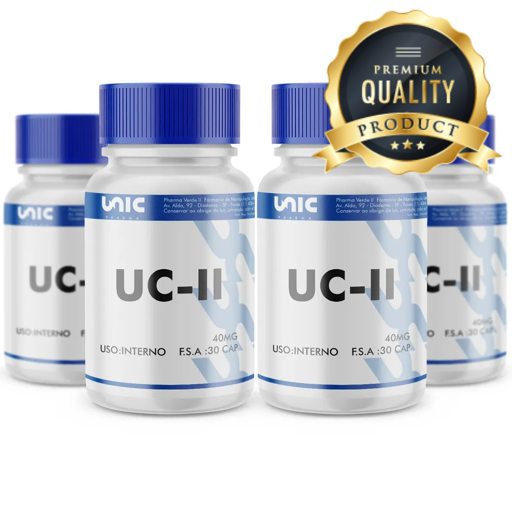 Kit 4 Frascos de UC-II (Colágeno Tipo 2) 40mg C/30 Cápsulas