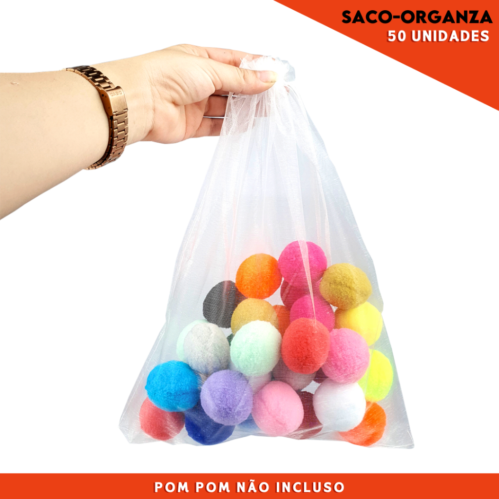 Saco Organza - Saquinho 25x35 Branco C/50 Para Lembrancinha - NYBC em Oferta na Shopee