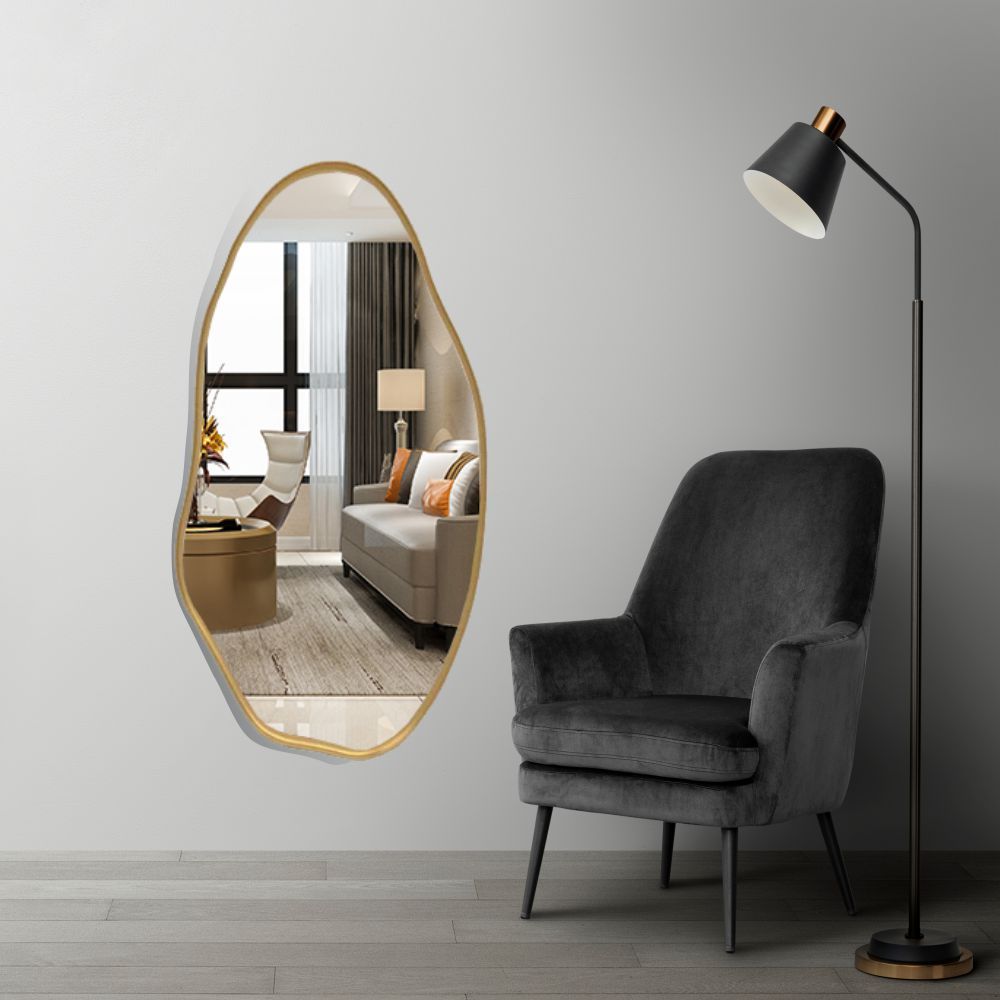 Espelho Com Moldura Metal 115cm x 60cm E05 Corpo Inteiro Grande Sala Hall Quarto